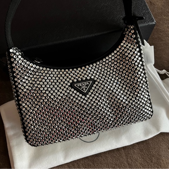 PRADA RE EDITION CRYSTAL HOBO BAG - Picture 5 of 15